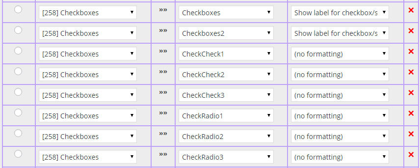 Checkbox Demo Field Map 