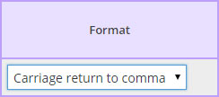 Format Dropdown List from the Field Map Designer screen