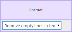 Format Dropdown List from the Field Map Designer screen