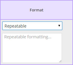 Format Dropdown List from the Field Map Designer screen