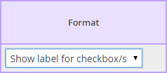 show label for checkbox-select-radio