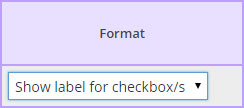 Format Dropdown List from the Field Map Designer screen