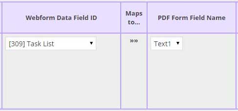 repeatable field mapping to dynamic pdf