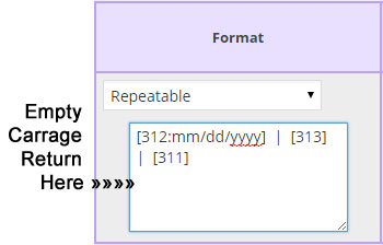 formatting repeatable fields for dynamic pdf