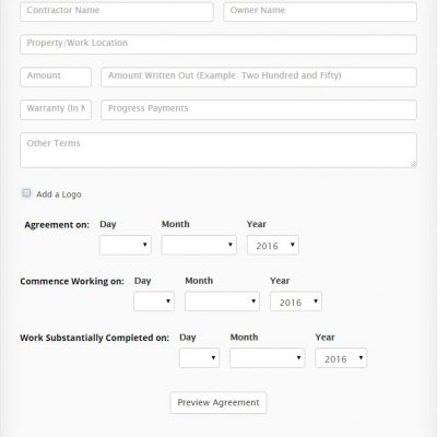 Construction Contractor Agreement: Formidable Form Only