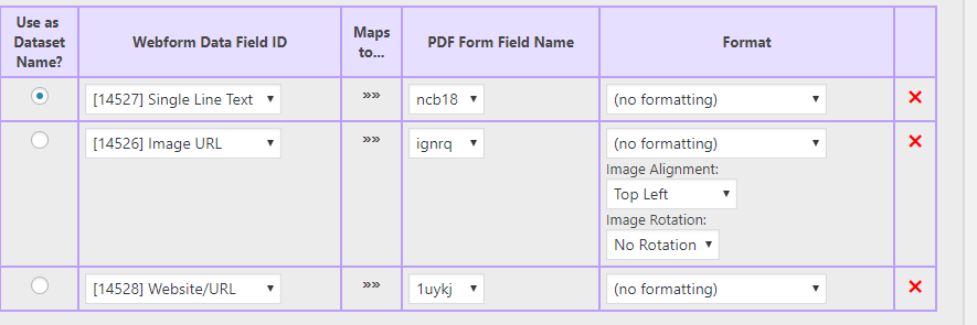 Rotate Image Format Setting