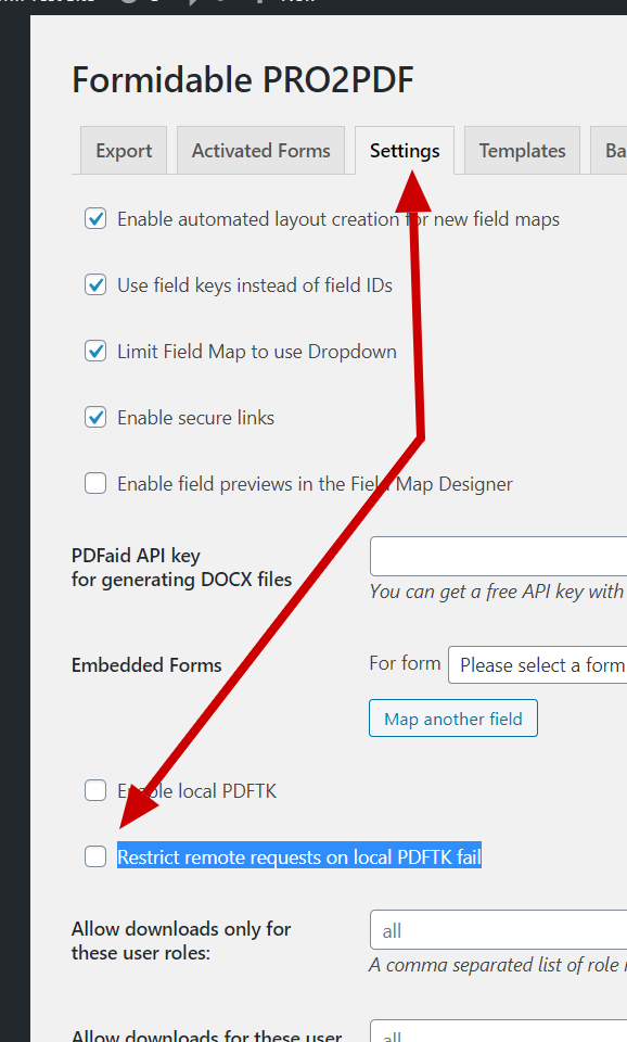 Option local to Restrict Remote Requests