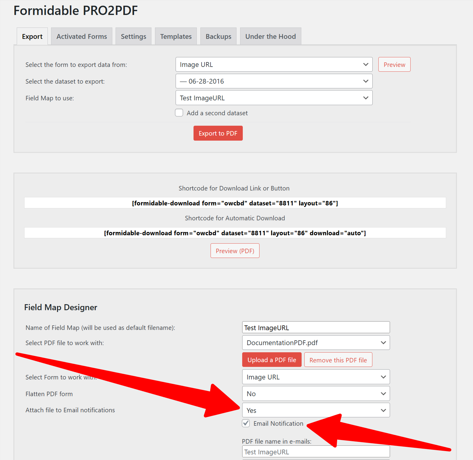 Field Map Layout Page